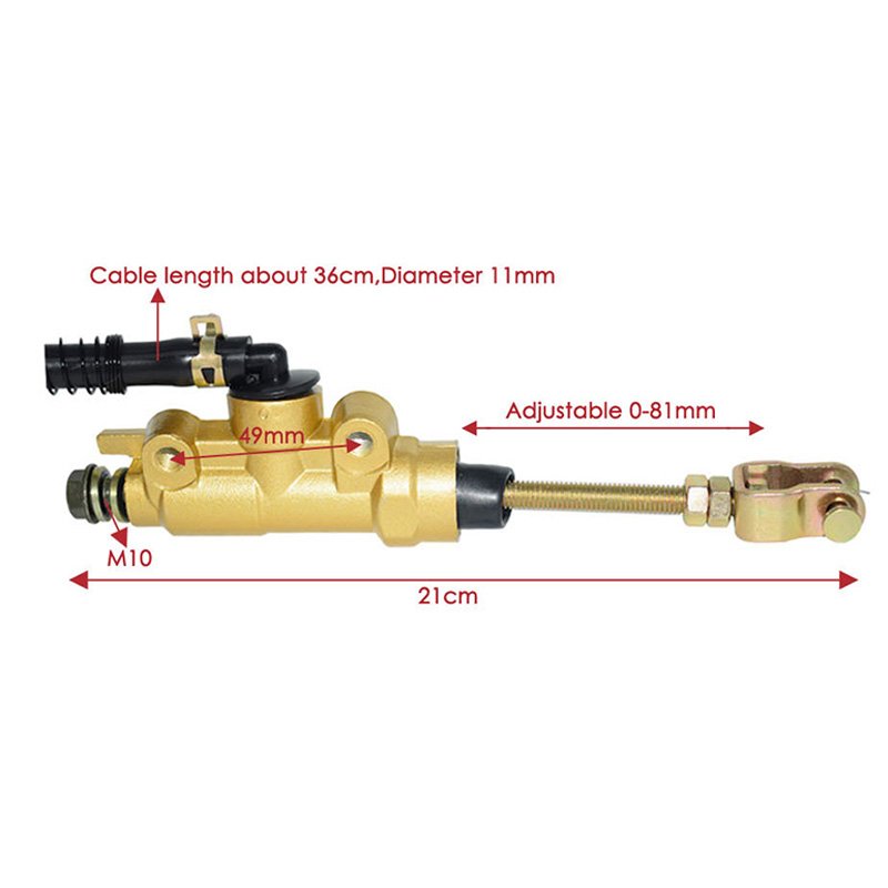Rear Brake Master Cylinder for Honda CBR600 CR 80 85 125 250 500 XR 250 400 600 Motorbike ATV Dirt Bike Hydraulic Brake Pump