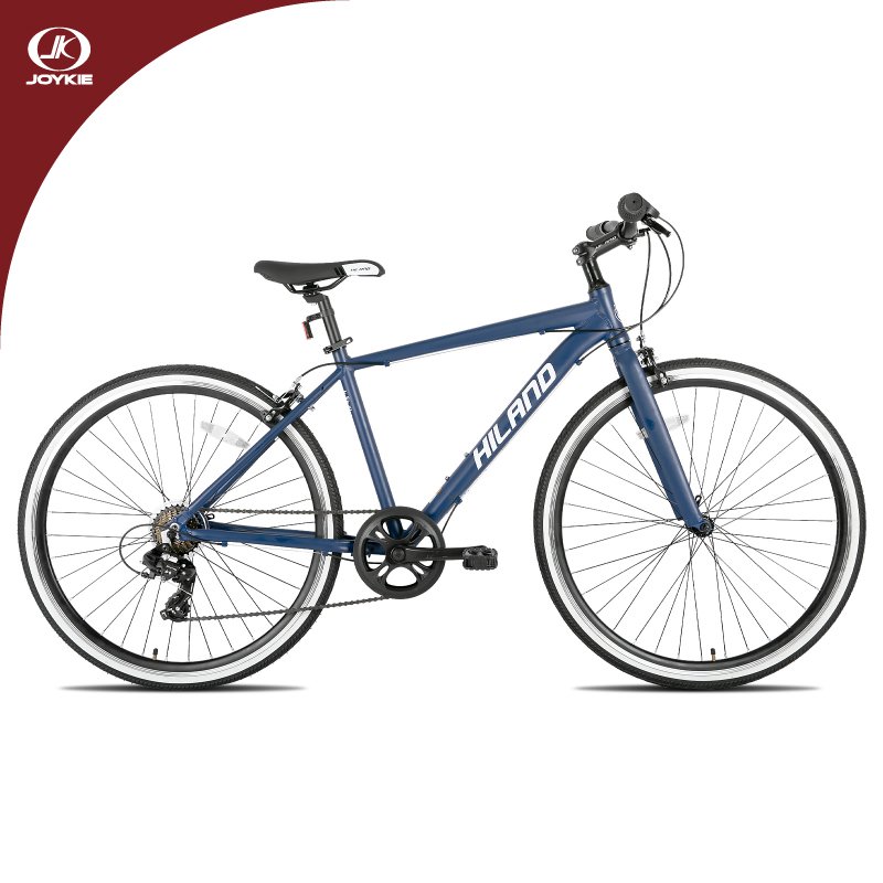 JOYKIE HILAND 700c 7 Speed Cross City Aluminum 6061 Frame Ladies Hybrid City Bike for Women