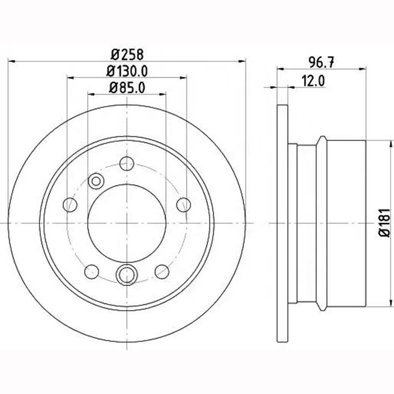 High Quality 9014230612 Brake Disc for Sprinter 2-T Oe 90142304112/9014230812/9014231012/A9014230412/A9014230612/A9014230812