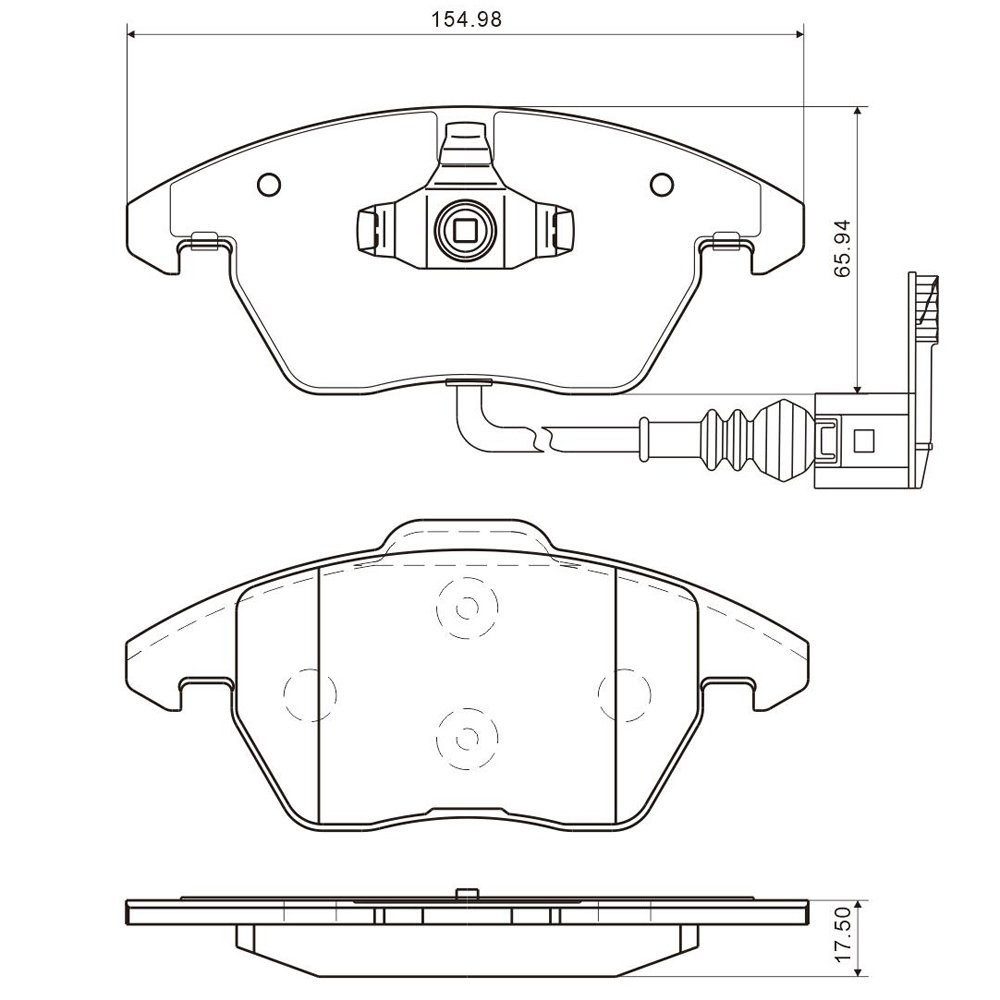 D1107 Car Accessories Brake Pad for SEAT ALTEA 5P1 2004-