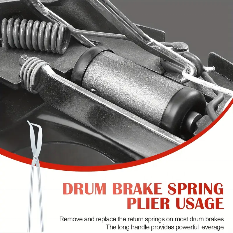 8Pcs Car Brake Maintenance Service Kit Brake Spring Caliper Pliers Installer Remover Drum Puller Tool Kit