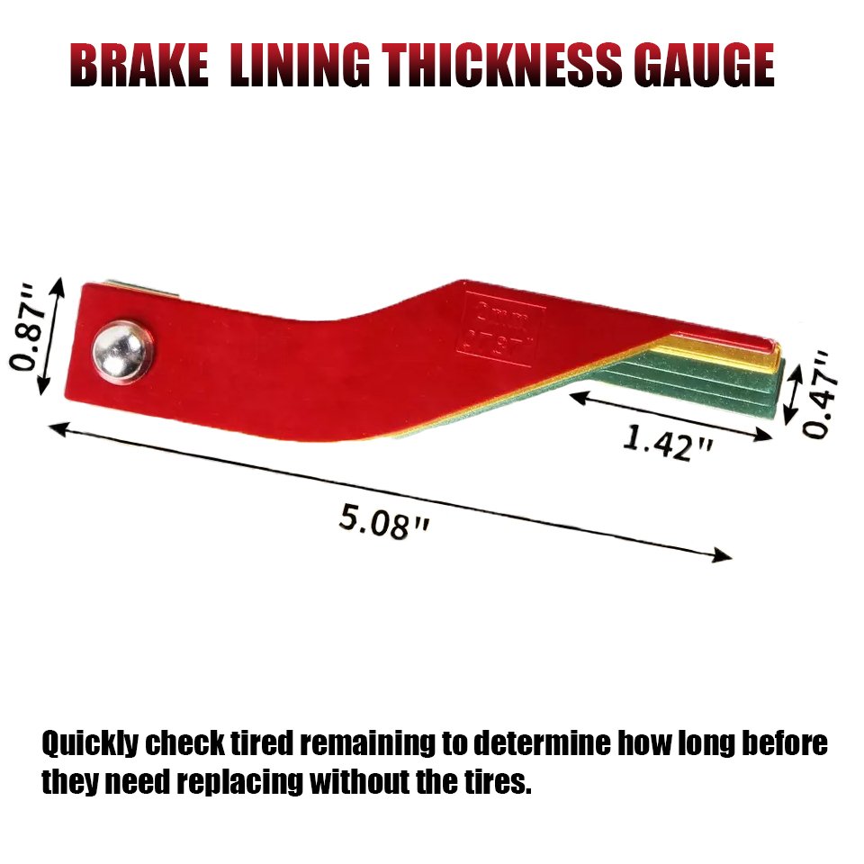 Auto Repair Tools 8PCS Brake Lining Thickness Gauge Set Disc Drum Brake Pads