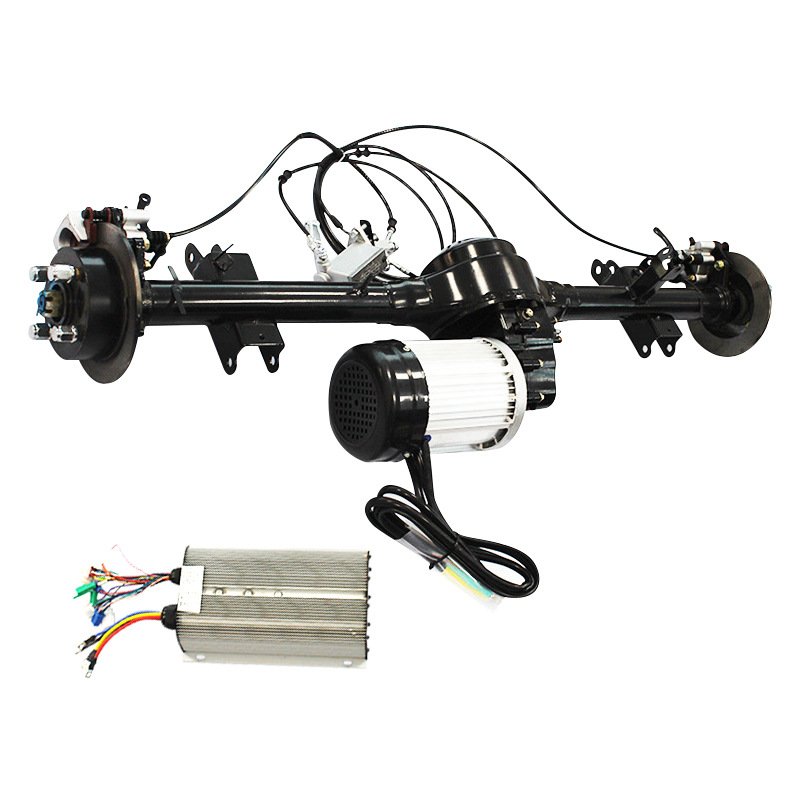 Electric Tricycle Go Kart Rear Axle Assembly Drum Brake Split Low Speed Brushless Differential Motor Modification Accessories