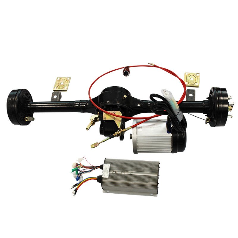 Electric Tricycle Go Kart Rear Axle Assembly Drum Brake Split Low Speed Brushless Differential Motor Modification Accessories