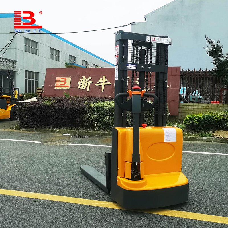1 Ton Walking Electric Wholesale Stacker Unloading Cargo Stacking Machinery Vertical Cylinder Stacker
