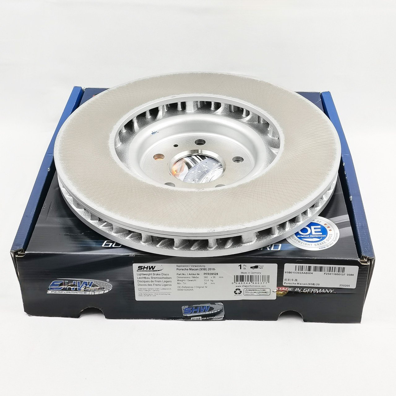Good Price 95B615302AA Front Brake Disc for Porsche Macan (95B) 2018- for SHW 95B615302AA Brake Disc