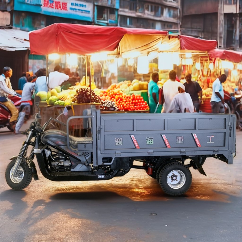 Hot Selling Adult Motorcycle Gasoline Hybrid Special Transport Tricycle West African Boom Truck Tricycle Motorcycle