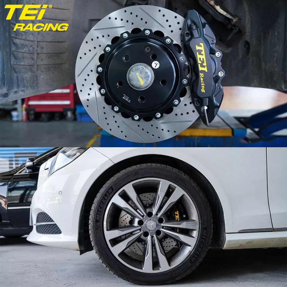 Front P60ES 6 Piston and Rear P40S-R 4 Piston Caliper With BBK Auto Brake System for Mercedes Benz E180L 19 Inch Car Rim