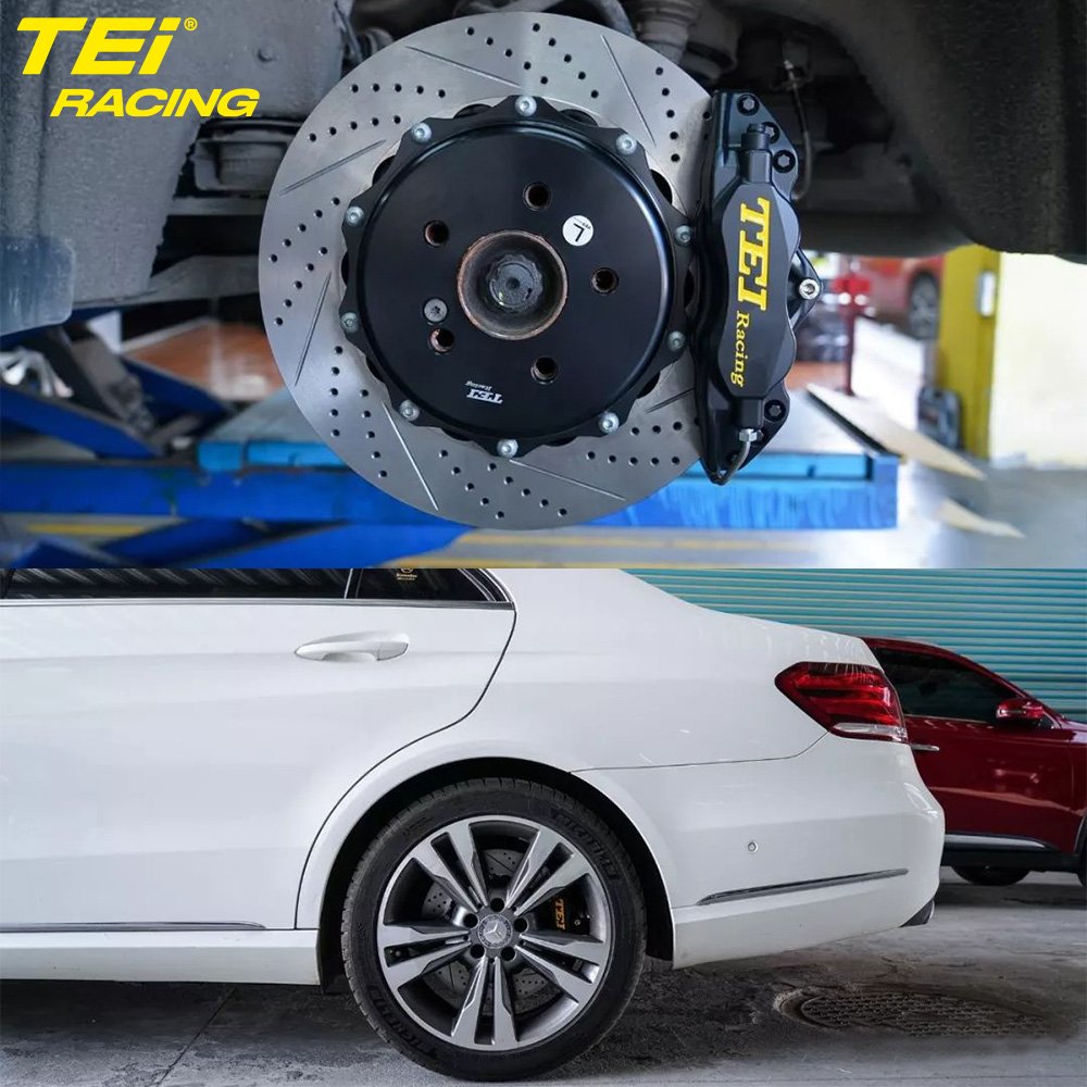 Front P60ES 6 Piston and Rear P40S-R 4 Piston Caliper With BBK Auto Brake System for Mercedes Benz E180L 19 Inch Car Rim