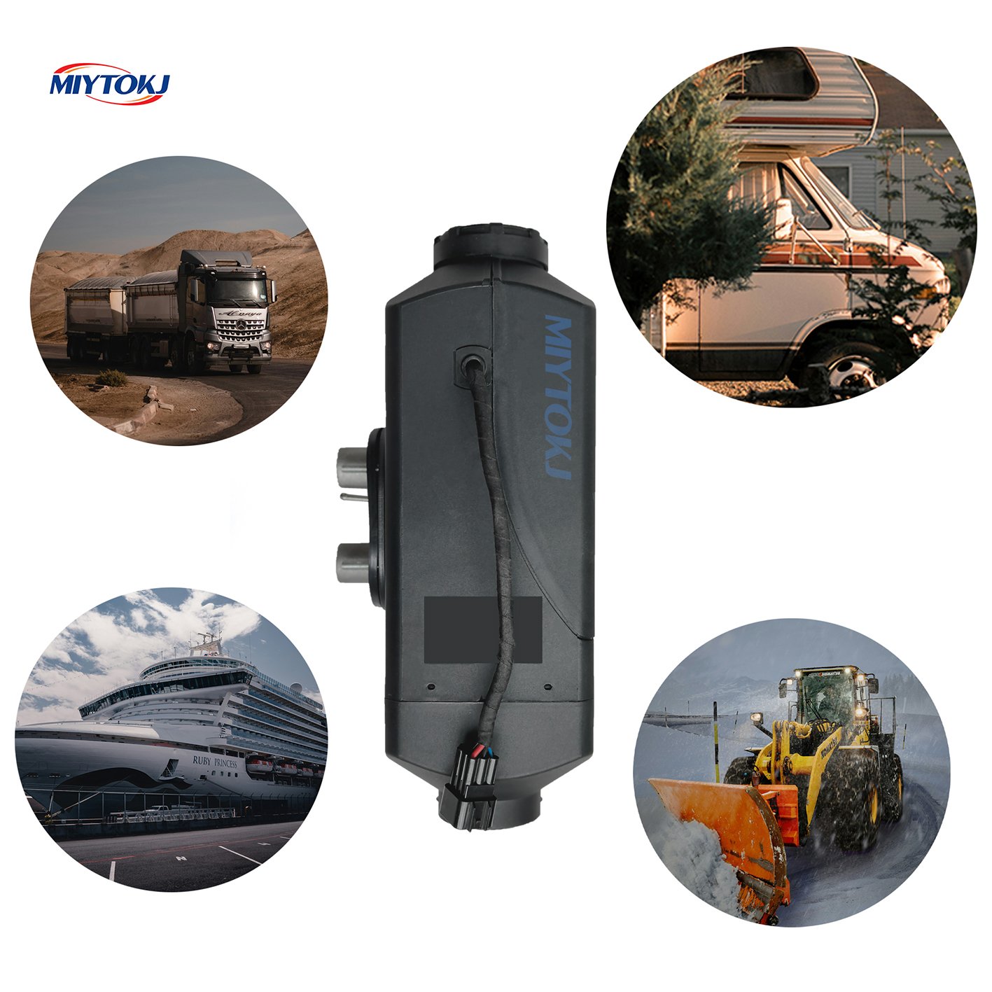 24V 5KW Vertical Diesel Air Heater Clear LCD Flexible Remote for RVs Reliably Heats Perfect Warmth Auto Parking Conditioner