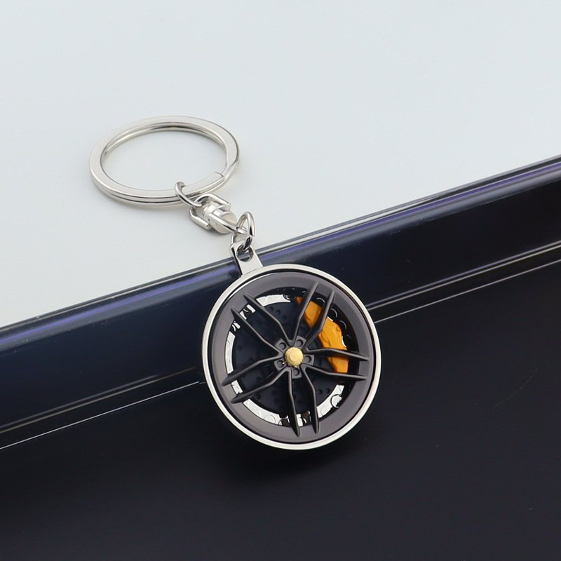 Xun Xin 360° Rotatable Unzip JDM Wheel Rim Hub Tuning Men Women Keychain Keyring Car Hub Keychain Pendant Gift Key Chains