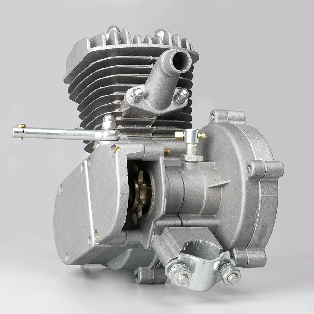 80CC Gasoline Motor for Motorcycle Bicycle, Gas Petrol Motor Complete Kit With Fuel Tank and Throttle 2-Stroke Petrol Engine Set