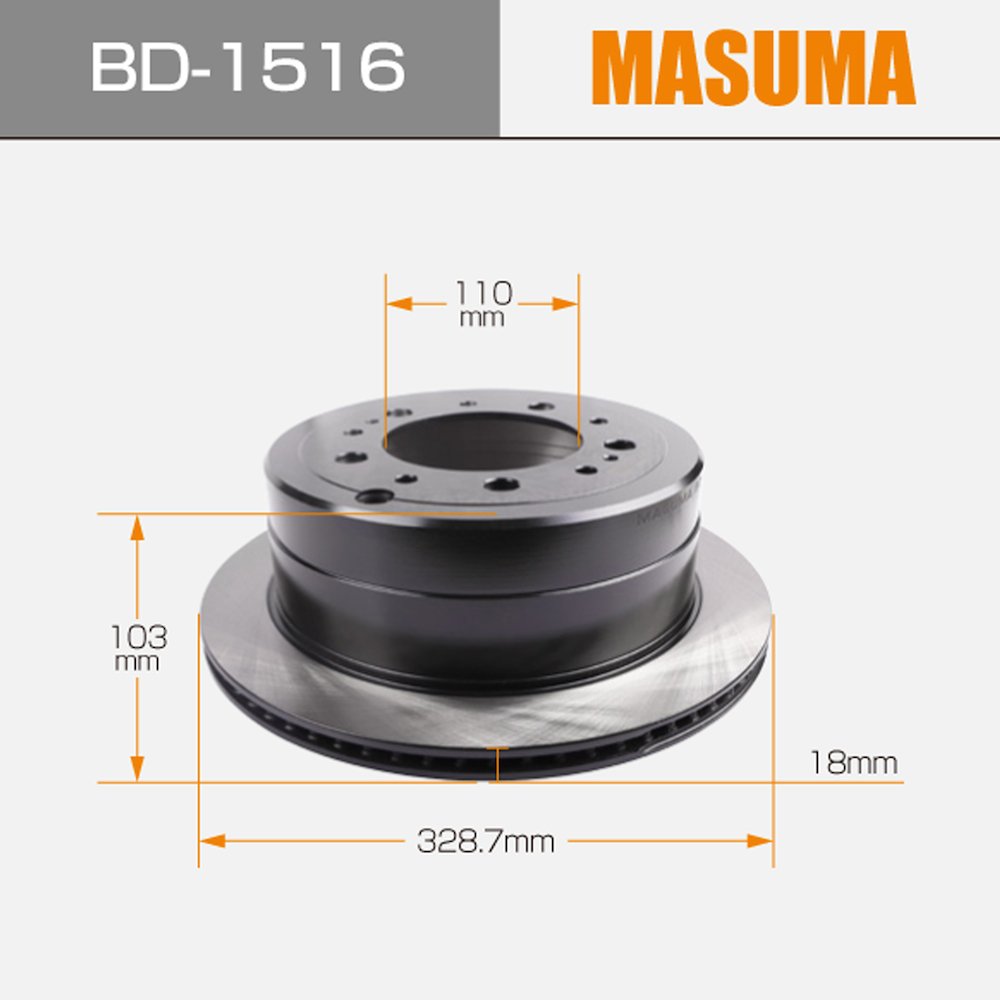 BD-1516 MASUMA Auto Brake Discs Steel Car Parts for TOYOTA for LAND CRUISER HDJ101K 4243160221 42431-60221 42431-60280