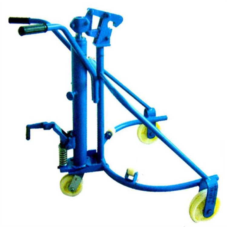 Manual Hydraulic Forklift Trolley with Round Iron & Plastic Drum Farms Home Use Manufacturing Plant Hotels Bite BeakHawk Beak