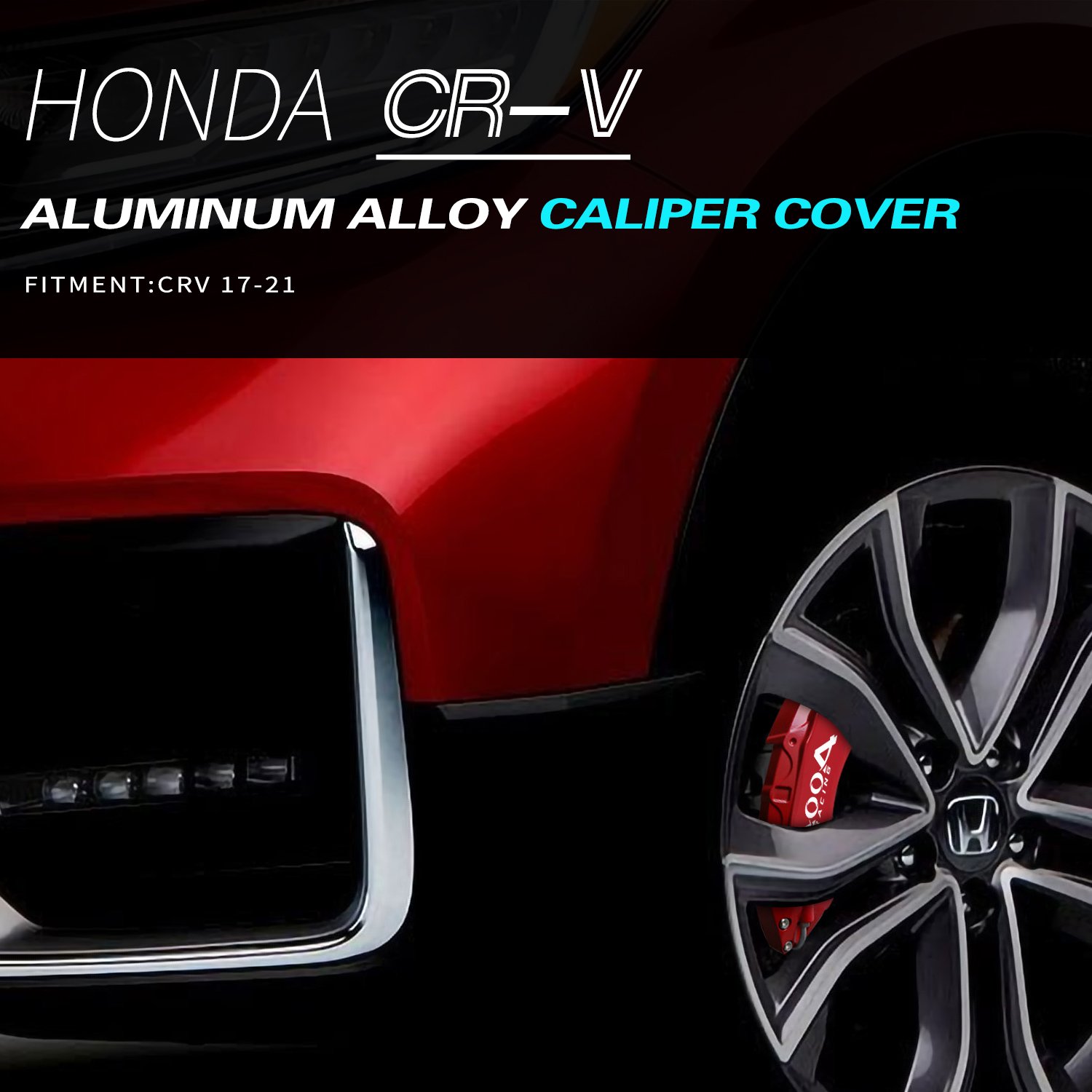 Car Styling 3D Front Rear Aluminum Brake Caliper Cover for Honda Accord SPIRIOR CIVIC CITY FIT CRV ODYSSEY