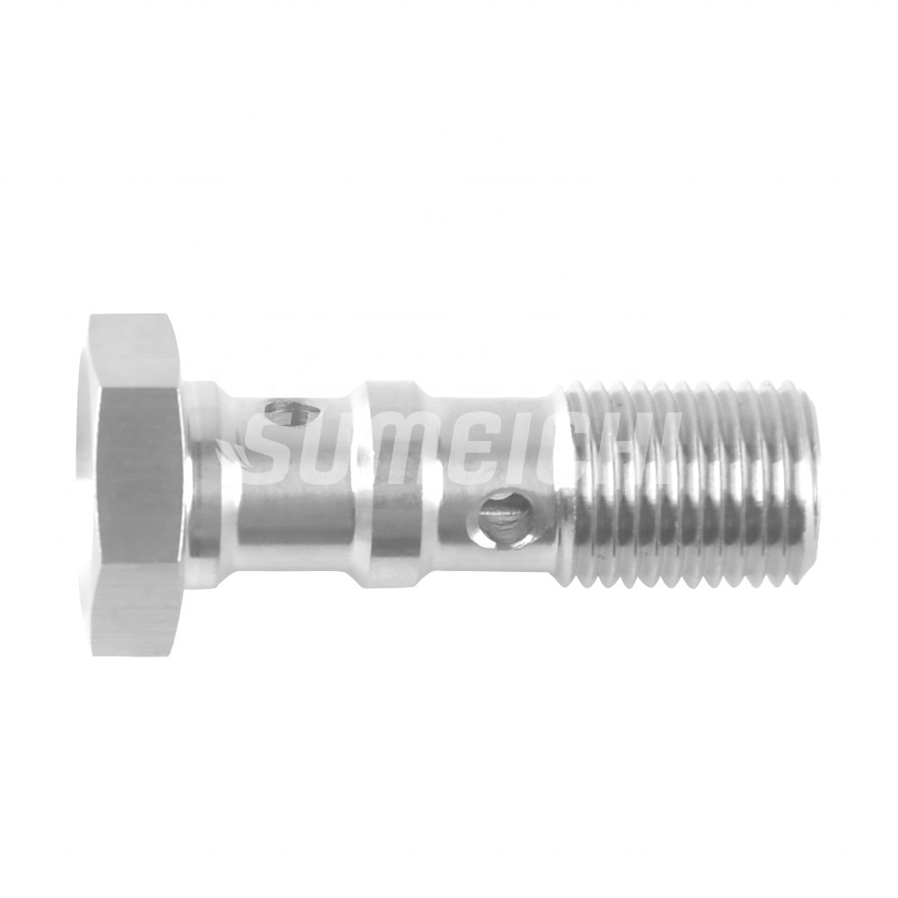 SUMEICHI Auto Parts Stainless Steel Double Banjo Bolts Brake Fitting M10x1.0mm Fitting