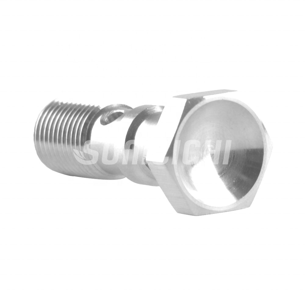 SUMEICHI Auto Parts Stainless Steel Double Banjo Bolts Brake Fitting M10x1.0mm Fitting