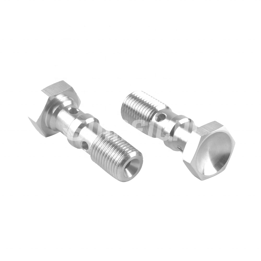SUMEICHI Auto Parts Stainless Steel Double Banjo Bolts Brake Fitting M10x1.0mm Fitting