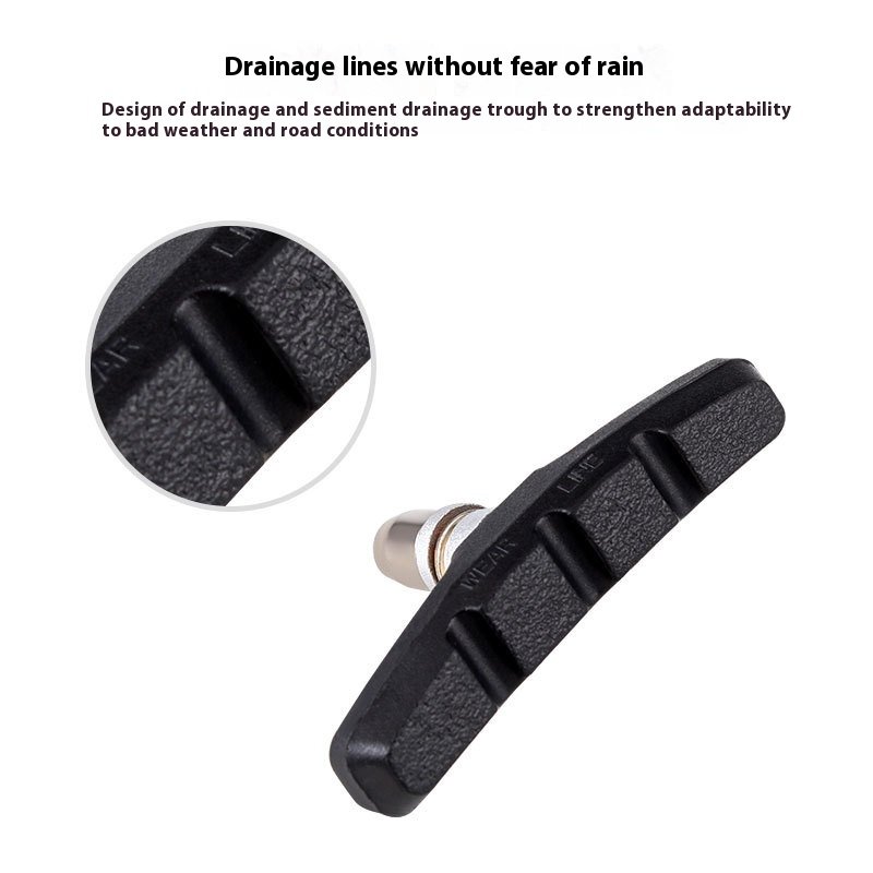 TOOPRE Road Fixed Gear Silent Wear-Resistant Rubber Brake Pads V Brake C Brake Blocks MTB Bicycle