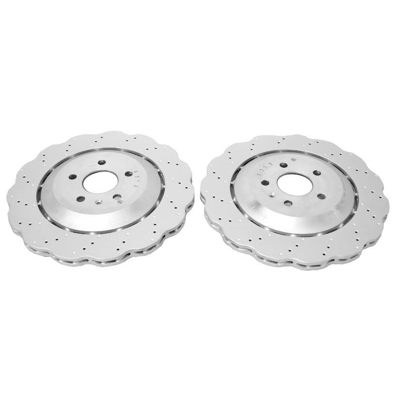 Factory Wholesale Slotted and Drilled 4G0615301E Floating Racing Disc Brake Rotor 390mm Mechanical Brake Disc Rear