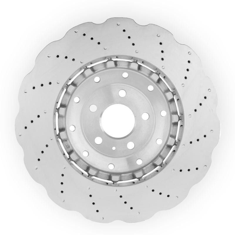 Factory Wholesale Slotted and Drilled 4G0615301E Floating Racing Disc Brake Rotor 390mm Mechanical Brake Disc Rear