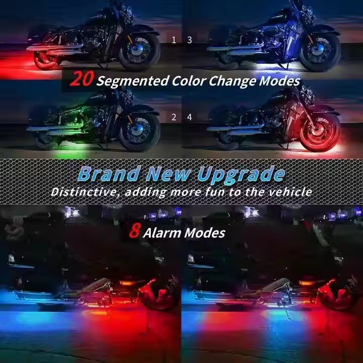 Improve the Night Driving Atmosphere Intelligent APP Control Motorcycle LED Multi-Color Waterproof Light