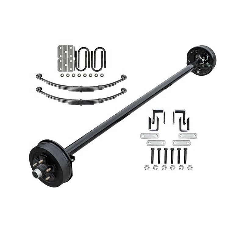 China Manufacturers 3500 lb 5*4.5 PCD Drum Braked Straight Trailer Axle with Electric Brake