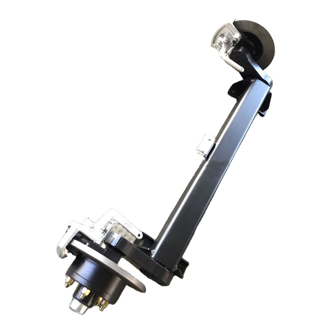 Rubber Torsion Trailer Axles Suspension Units With Mechanical Brake