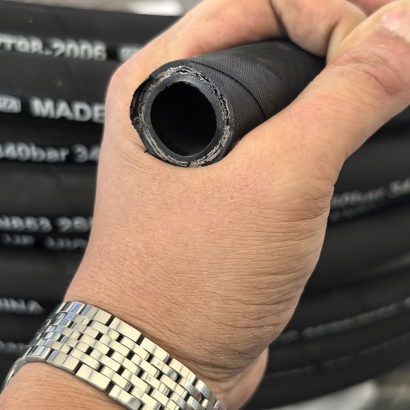 Industrial Sae 100 R2 En853 2sn Hydraulic/High Pressure Steel Wire Braided Black Flexible Synthetic Rubber Hoses Hydraulic Hose