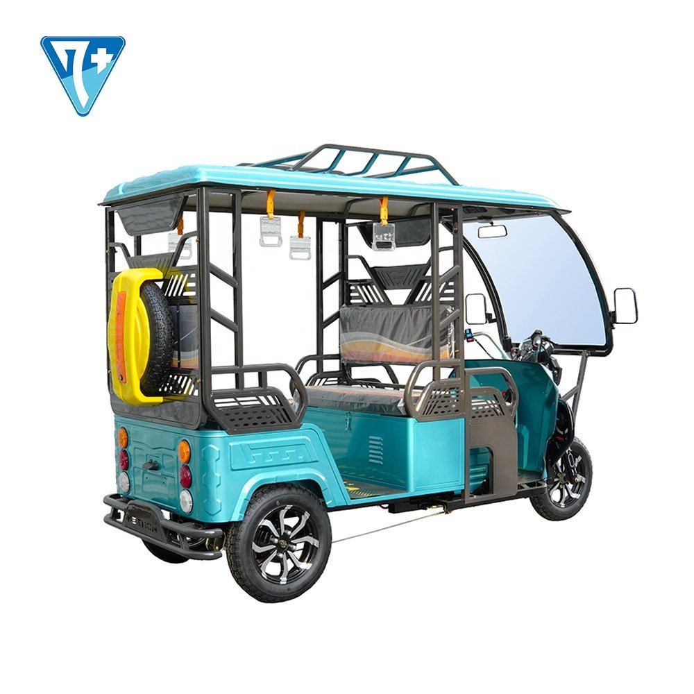 Electric Tricycle for 4 Passengers E Trike Three Wheel Tricycle Long Range 100Ah