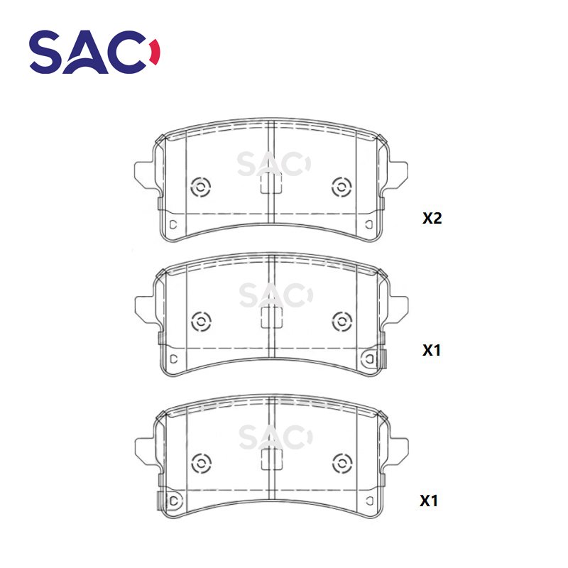 Car Changan Hunter F70 Front Brake Pads 350112-BU01 Pc201053-0301 Chinese Black SAC Brake System 100 Sets Front Alxe 100% Tested