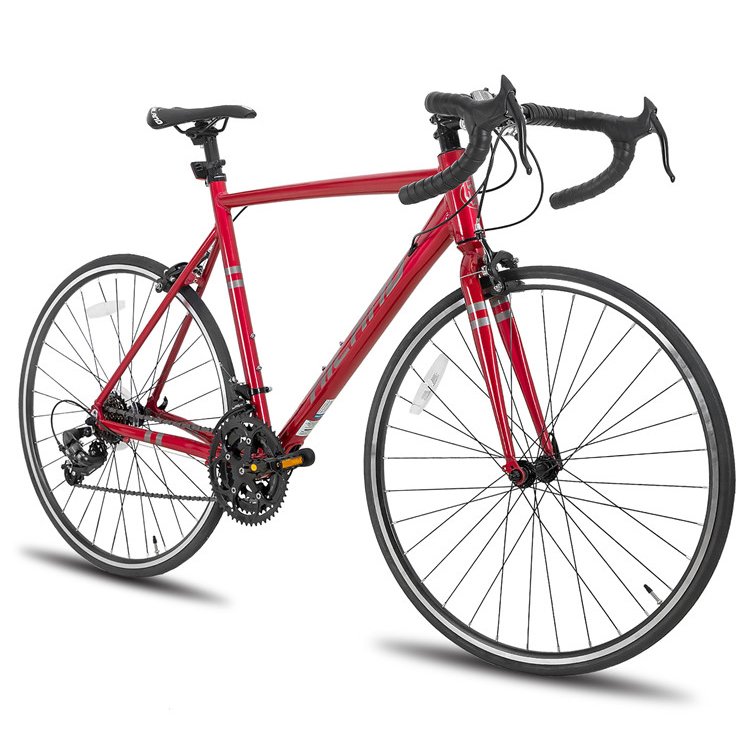 JOYKIE HILAND Bicycle Manufacturer Red 700C 21 Speed Aluminum Alloy 6061 Bicycle Race Road Bike for Man