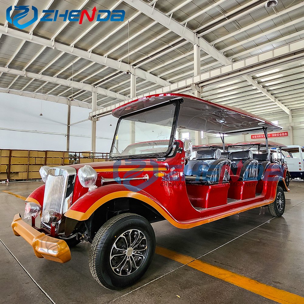Red Fashion Classic Cart Special Transportation Sightseeing Travel New Energy Electric Golf Classic Cart