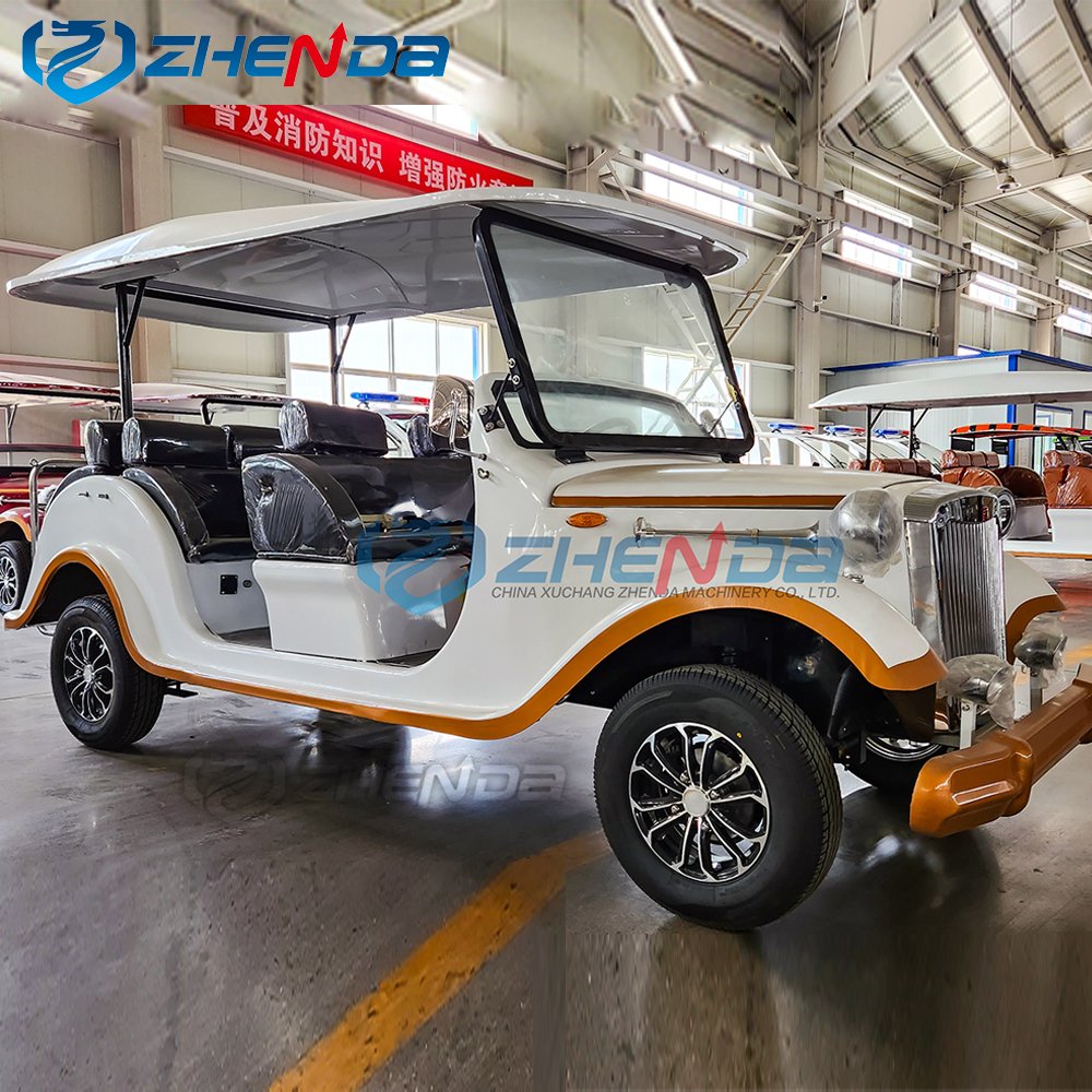 Red Fashion Classic Cart Special Transportation Sightseeing Travel New Energy Electric Golf Classic Cart