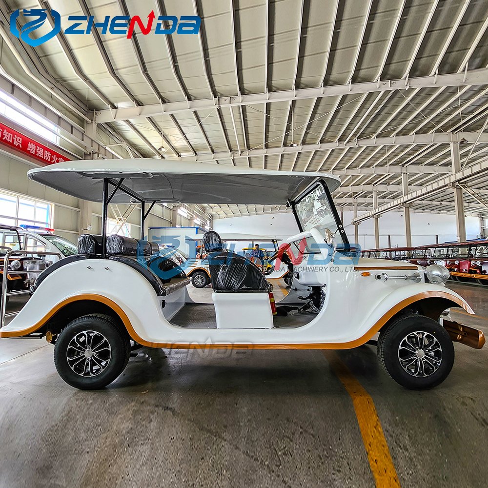 Red Fashion Classic Cart Special Transportation Sightseeing Travel New Energy Electric Golf Classic Cart