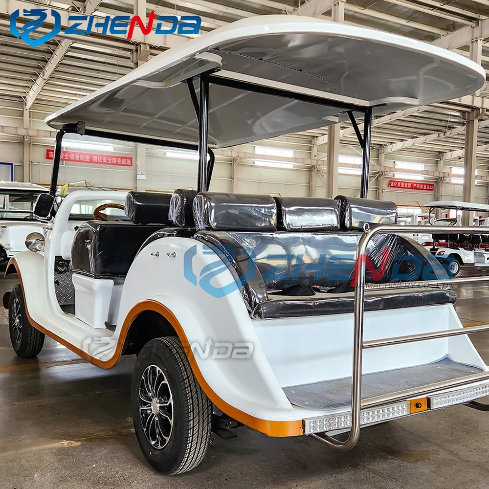 Red Fashion Classic Cart Special Transportation Sightseeing Travel New Energy Electric Golf Classic Cart