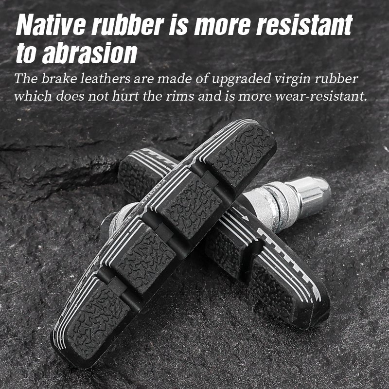 Lebycle Bicycle Parts 70mm Bike V Brake Pads Bike Brake Shoes Block Durable Rubber Brake Anti-resistance