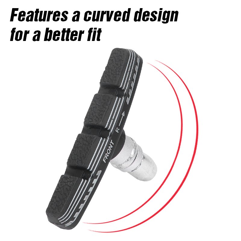 Lebycle Bicycle Parts 70mm Bike V Brake Pads Bike Brake Shoes Block Durable Rubber Brake Anti-resistance
