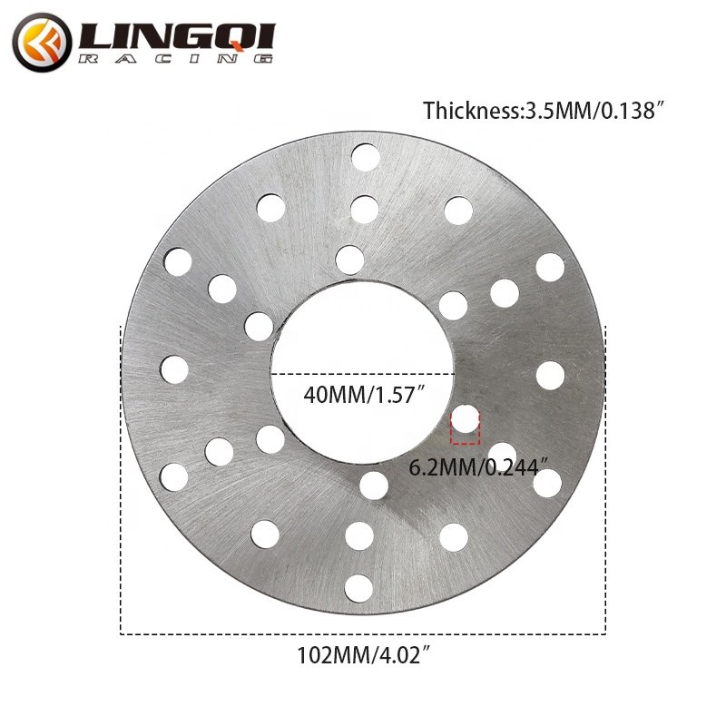 LING QI Motorcycle Front and Rear Brake Discs 100mm for 125cc 150cc 200cc 250cc Off-Road Vehicle ATV UTV
