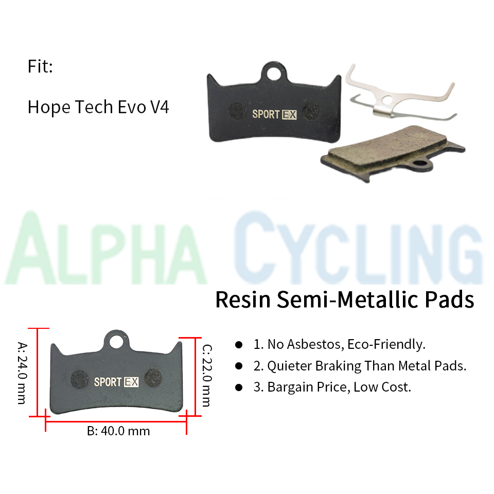 Bicycle Disc Brake Pads for Hope Tech Evo V4 Hydraulic Caliper