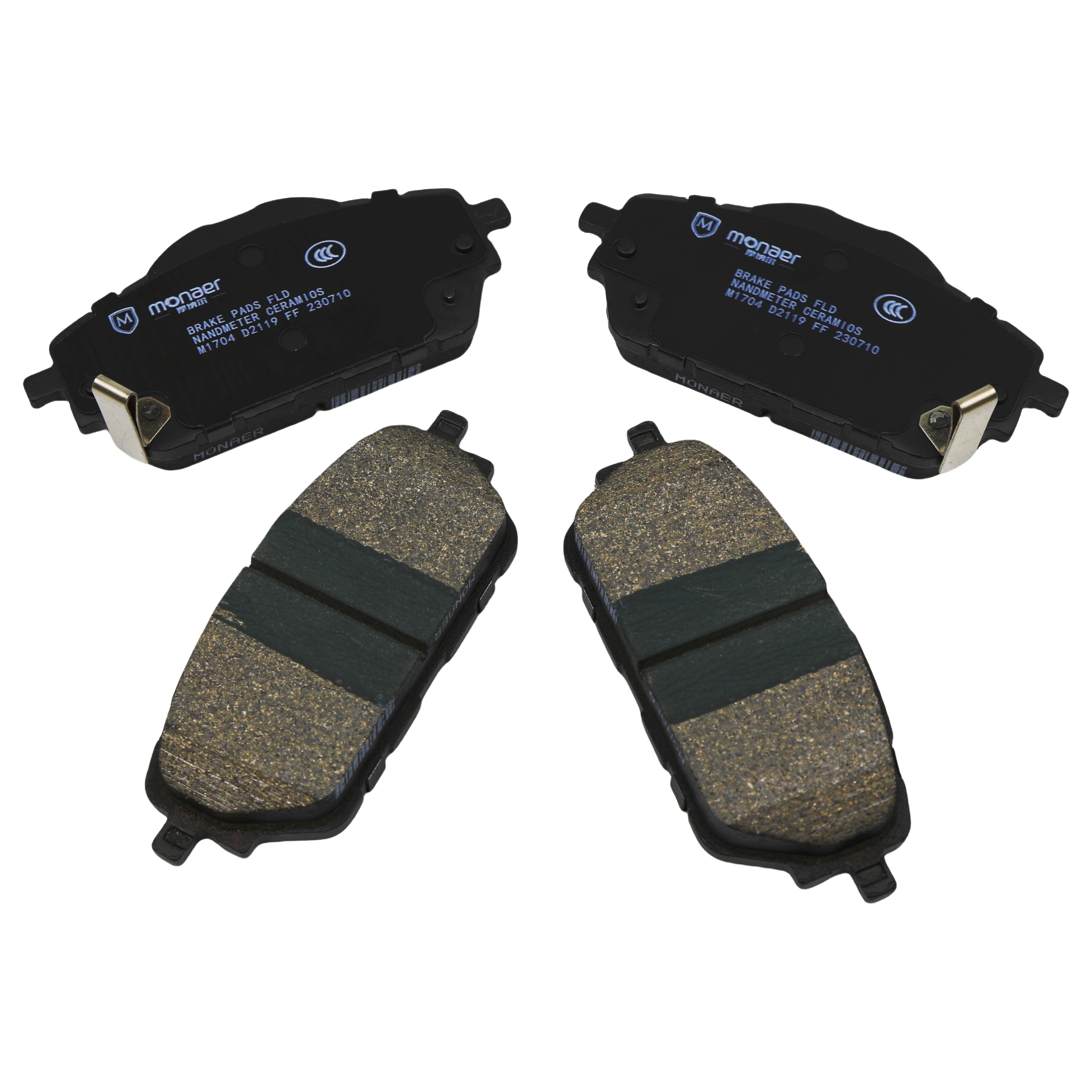 Factory Customization Auto Spare Parts Disc Brake Pad D2017 Monaer Ceramic Brake Pads for Haval H2