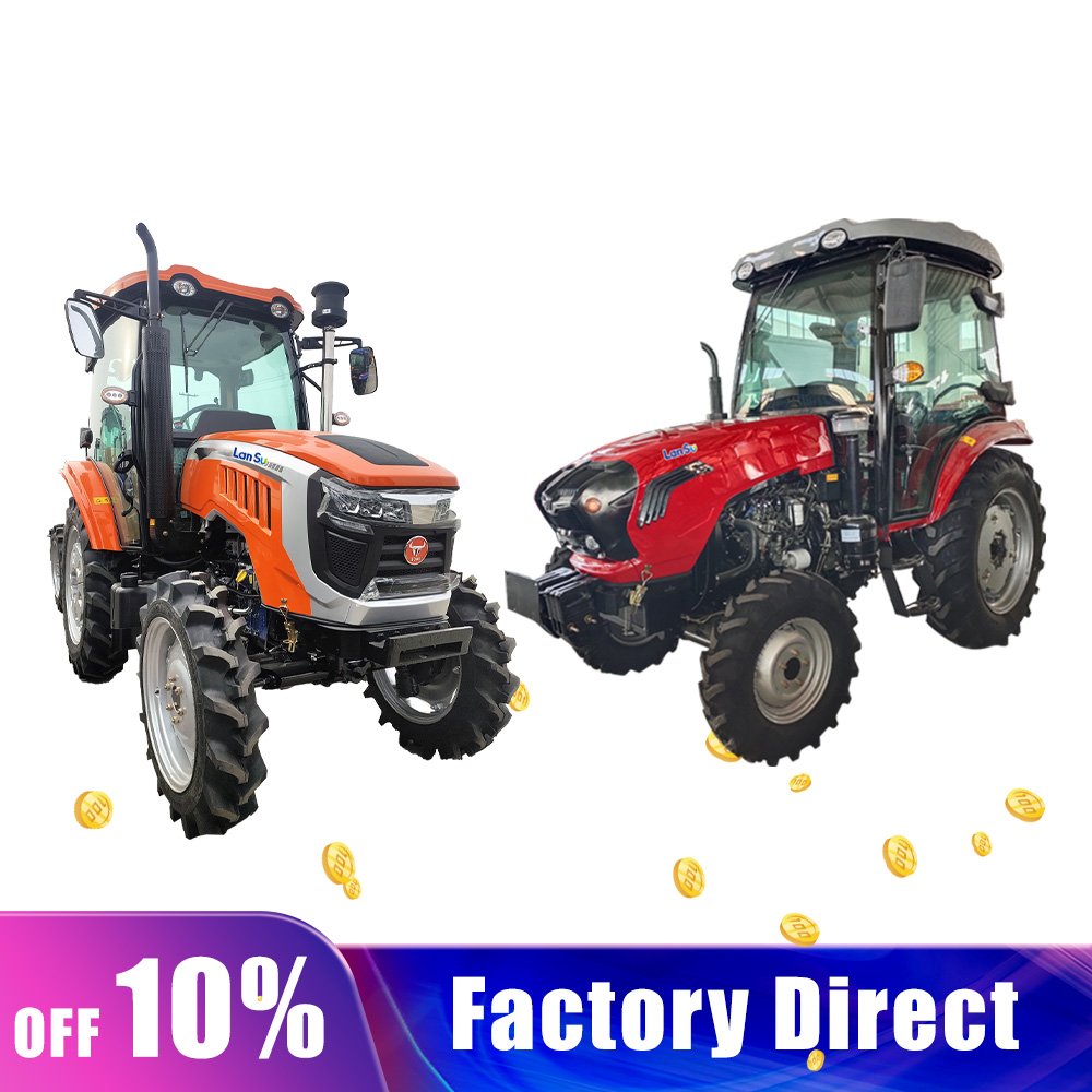 Wheelchair TractorWD 60HP Corn Harvester Tractor Mounted Double Plough Use for Tractor