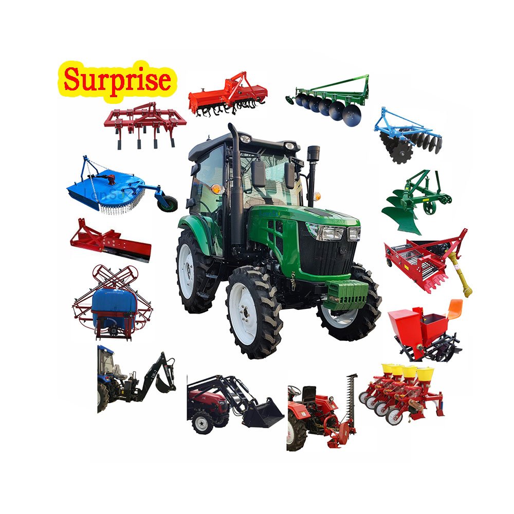 Wheelchair TractorWD 60HP Corn Harvester Tractor Mounted Double Plough Use for Tractor