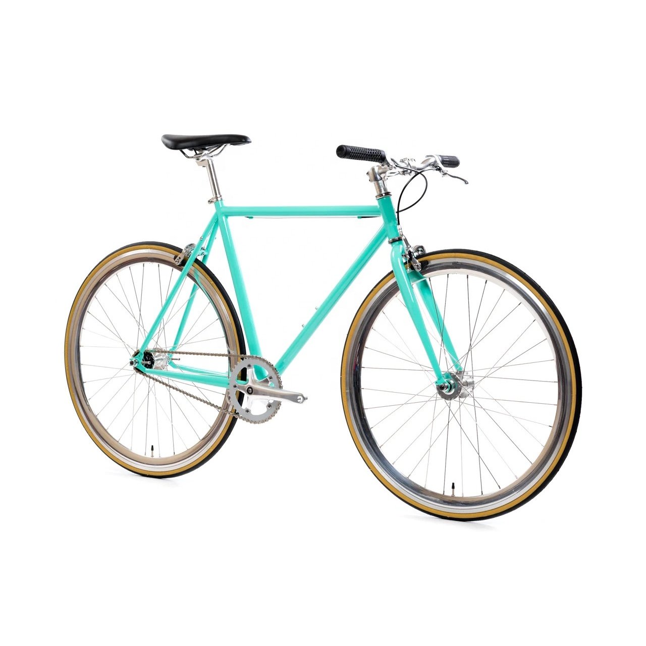 Factory Design Single Speed 700C Adult Racing Bicycle with Drop bar Steel Fixie Bikes Steel Fixed Gear Road Bike for Sale