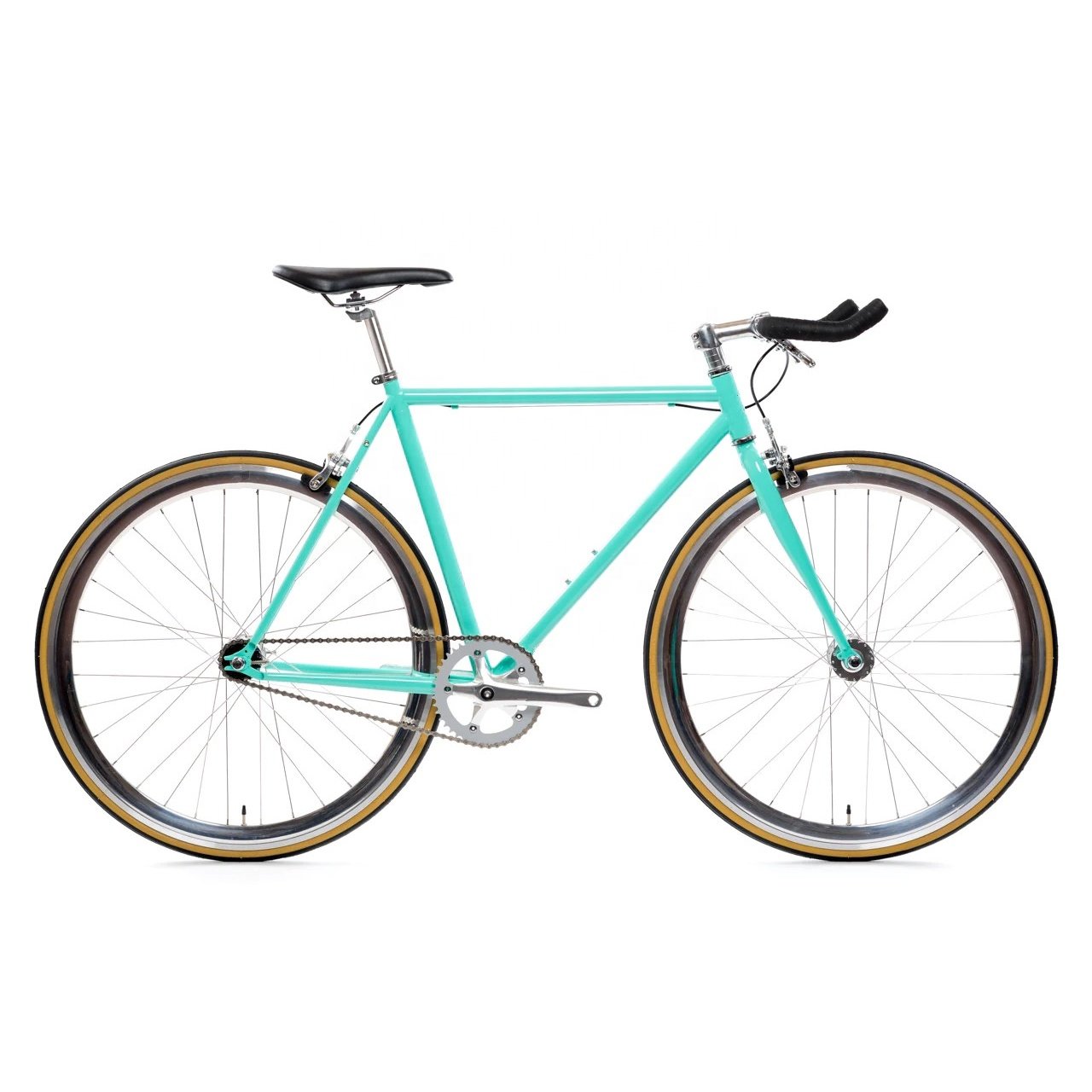 Factory Design Single Speed 700C Adult Racing Bicycle with Drop bar Steel Fixie Bikes Steel Fixed Gear Road Bike for Sale