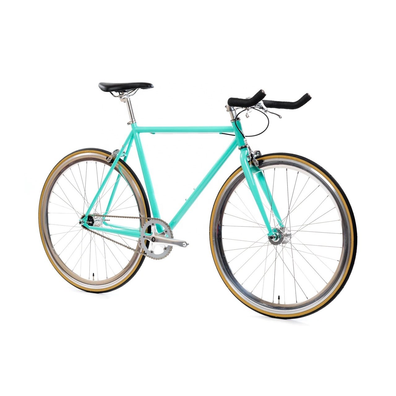 Factory Design Single Speed 700C Adult Racing Bicycle with Drop bar Steel Fixie Bikes Steel Fixed Gear Road Bike for Sale
