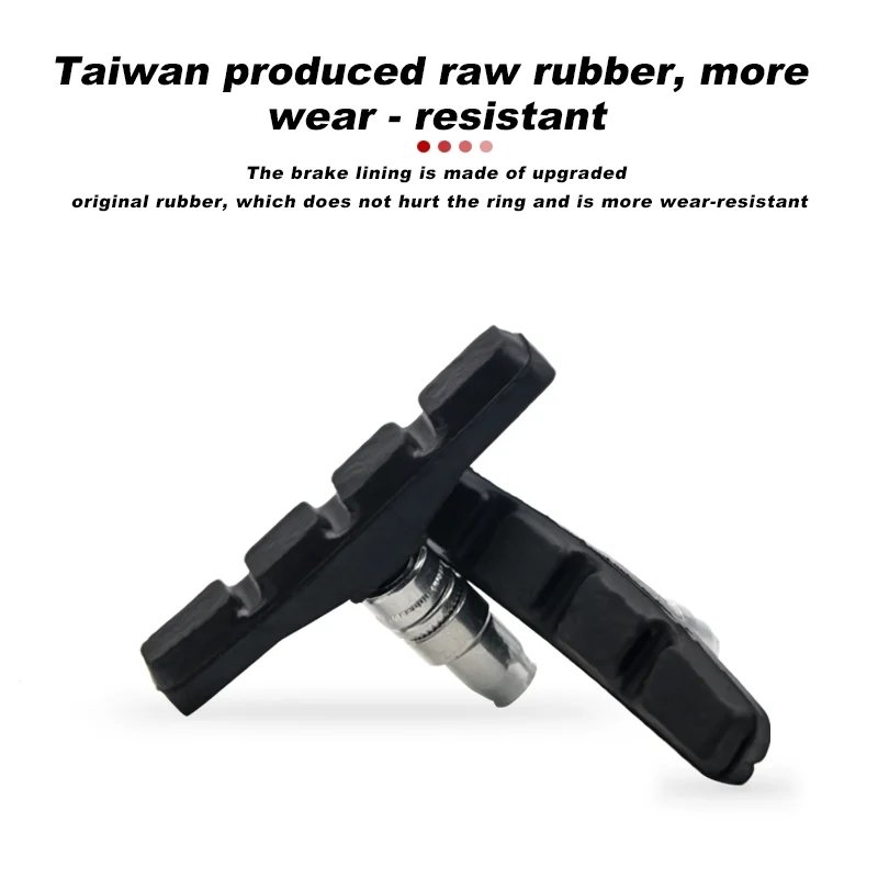 Riderace Bicycle Brake Pads Traditional Rim V-Brake Holder MTB Mountain Rubber Material Silent Brake Pads Cycling Accessories