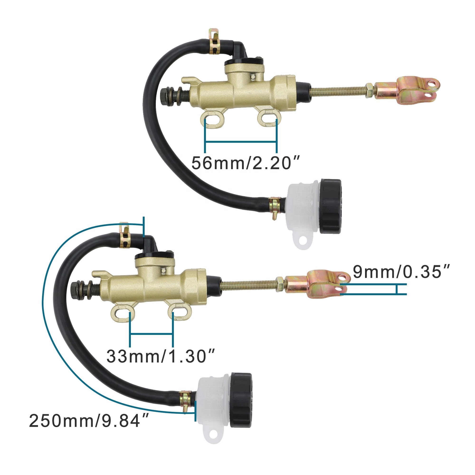 GOOFIT CNC Motorcycle Hydraulic Brake Pump Master Cylinder Replacement for 50cc-150cc Off Road Motorcycle ATV Scooter