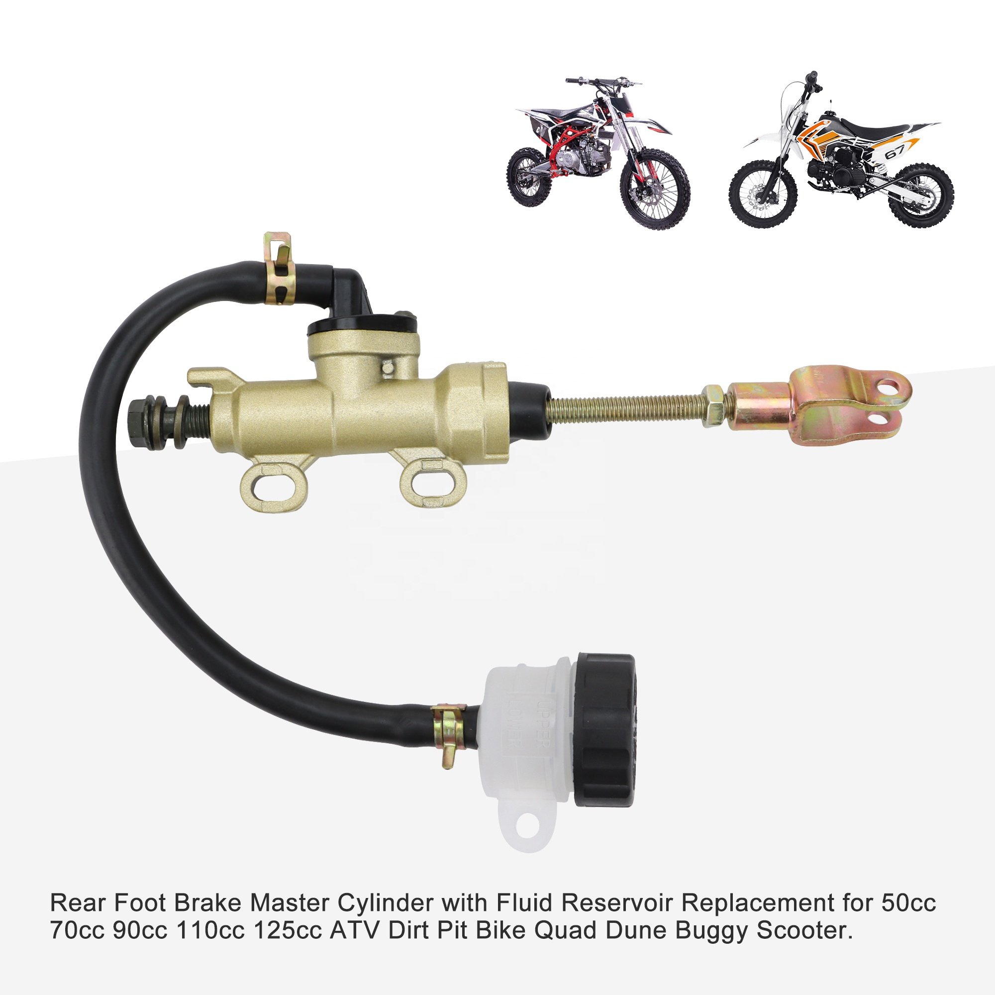 GOOFIT CNC Motorcycle Hydraulic Brake Pump Master Cylinder Replacement for 50cc-150cc Off Road Motorcycle ATV Scooter