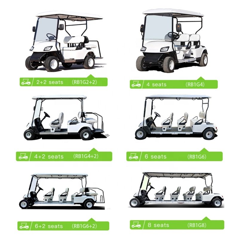 Free Shipping Lifted 4 Passenger Golf Car Brand New 4 Wheel Electric Club Car Golf Cart for Sale